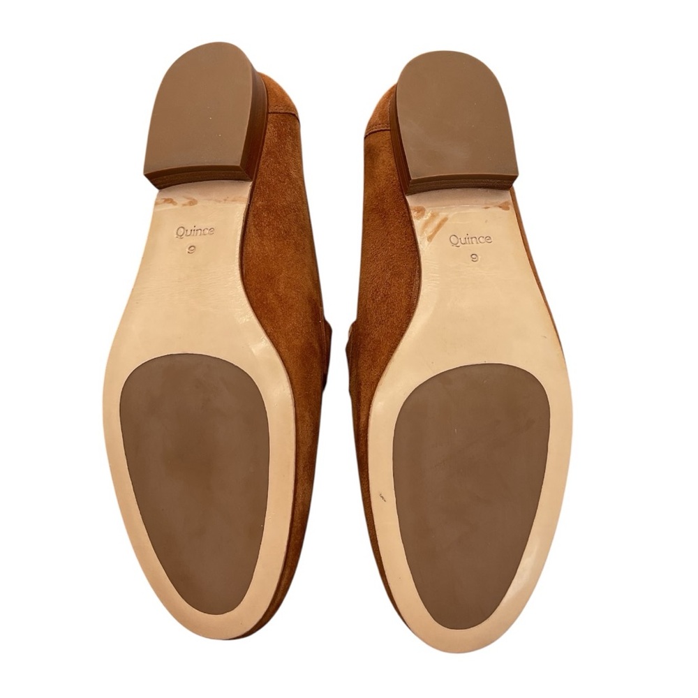 Quince Italian Suede Penny Loafer Cognac brown Size 9 W - Picture 10 of 12